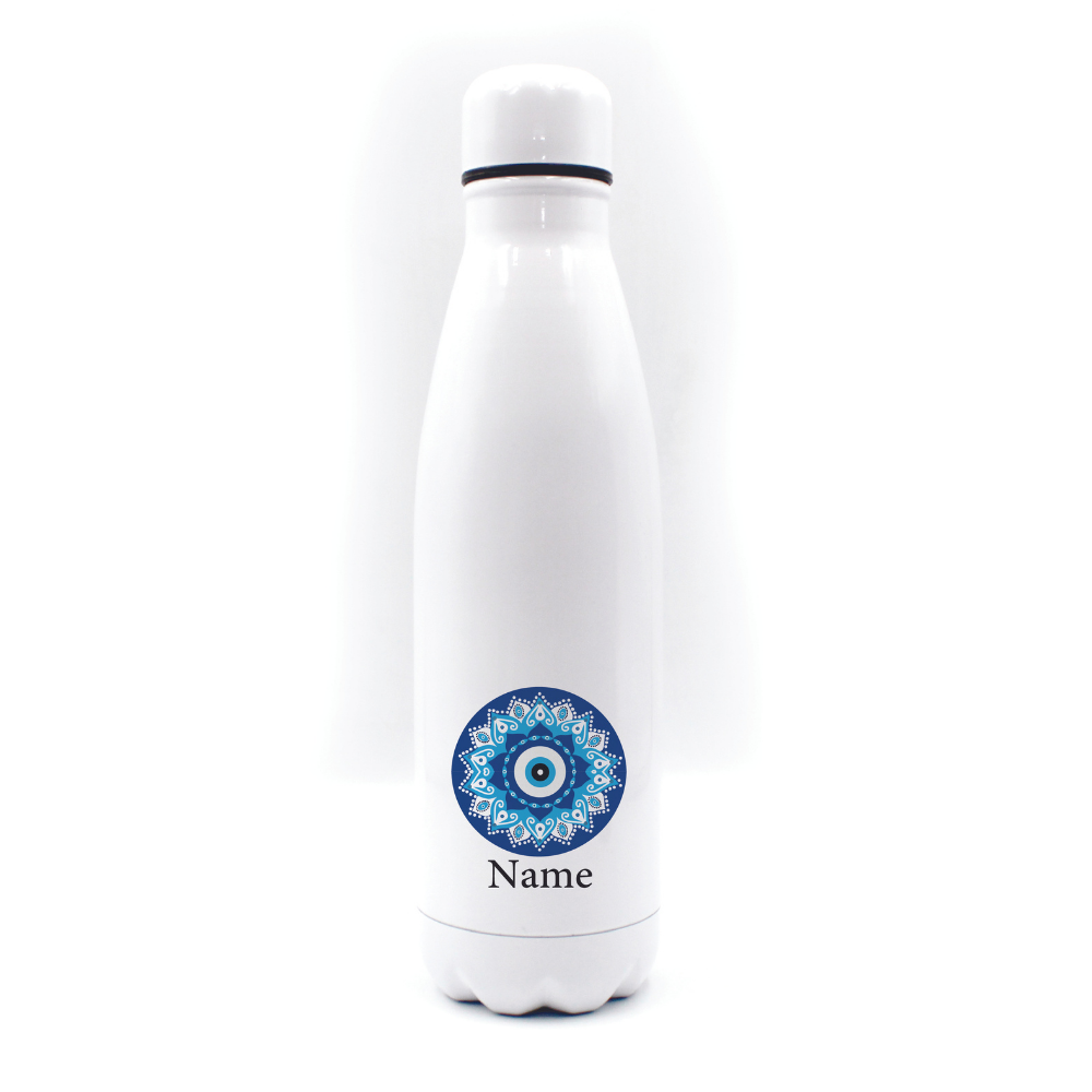 Personalised Evil Eye Insulated Hot Cold Thermal Water Bottle